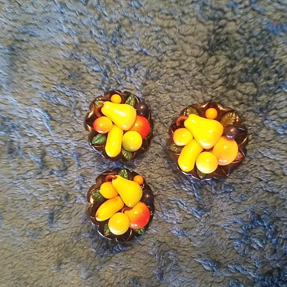 Earrings and pin